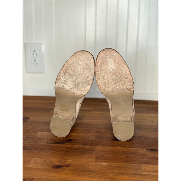 Rag & Bone Willow Grommet Leather Ankle Boots Booties Sand‎ Size 38 8 Tan Beige - Picture 8 of 10